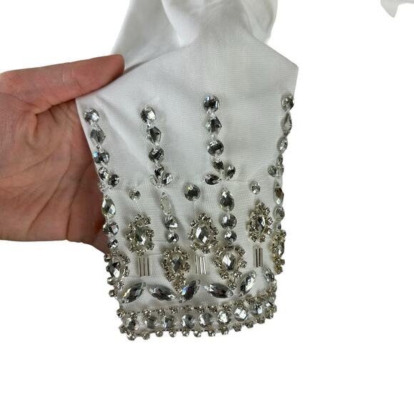 Mac Duggal White One-Shoulder Maxi Dress - Picture 7 of 9